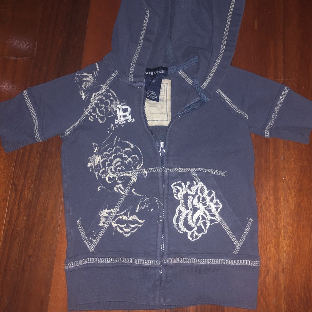 Ralph Lauren 3T short sleeve full zip sweater